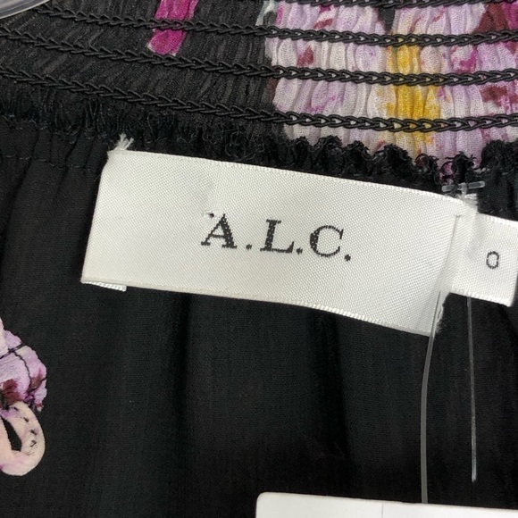 A.L.C Hollis silk floral long sleeve dress - Picture 6 of 14